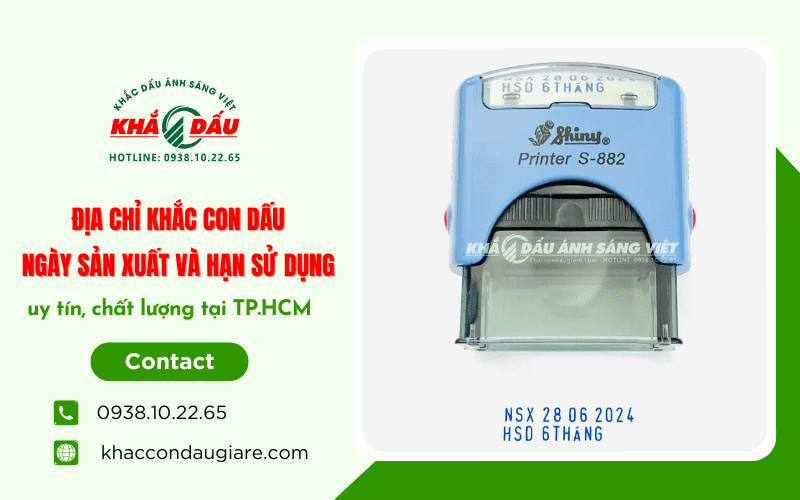 Địa chỉ khắc con dấu ngày sản xuất và hạn sử dụng uy tín tại TP.HCM