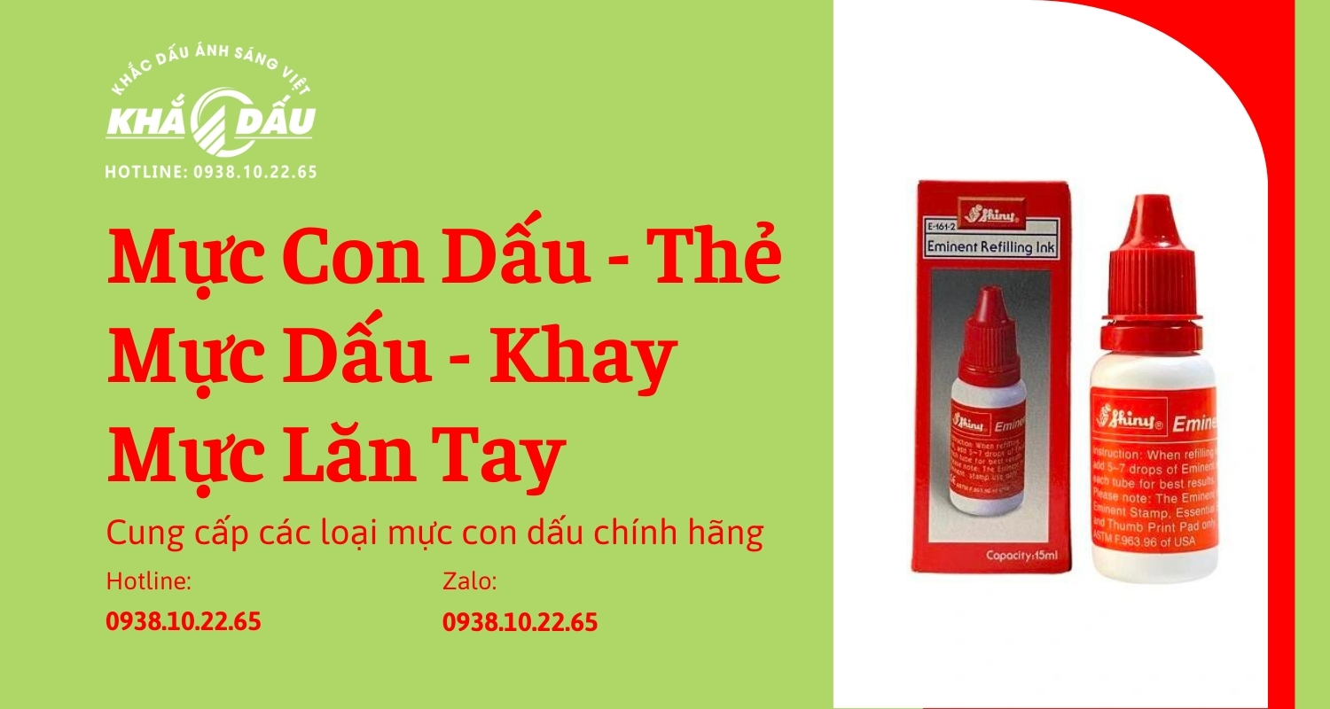 Mực Con Dấu - Thẻ Mực Dấu - Khay Mực Lăn Tay