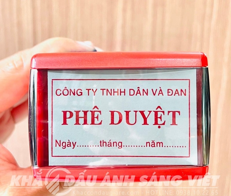 Quy trình làm con dấu Tân Định tại khắc dấu Ánh Sáng Việt