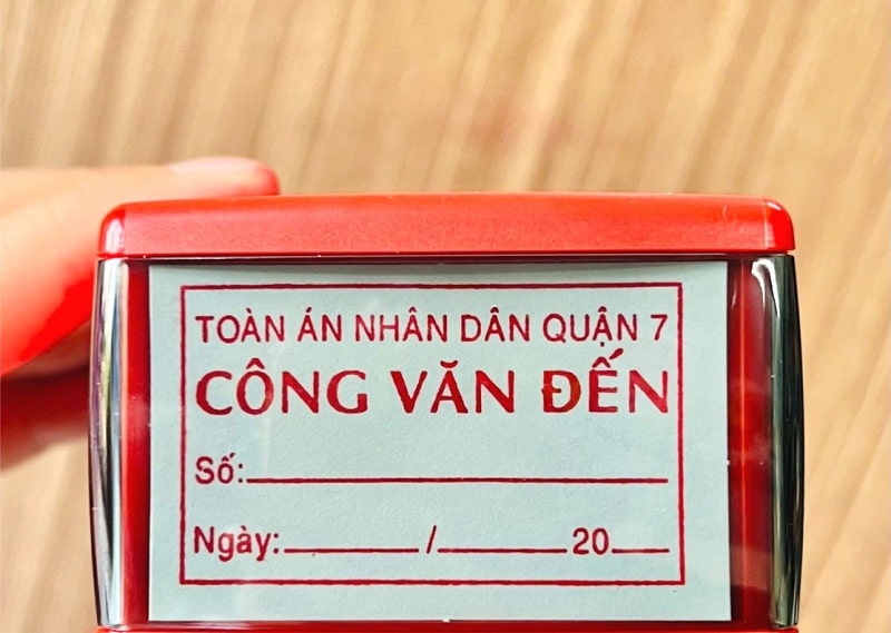 Các bước thực hiện khắc con dấu Phường Long Bình